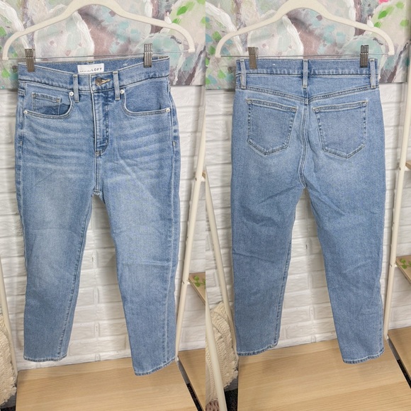 LOFT High Rise Slim Fit Jeans (0/25) - Picture 2 of 4